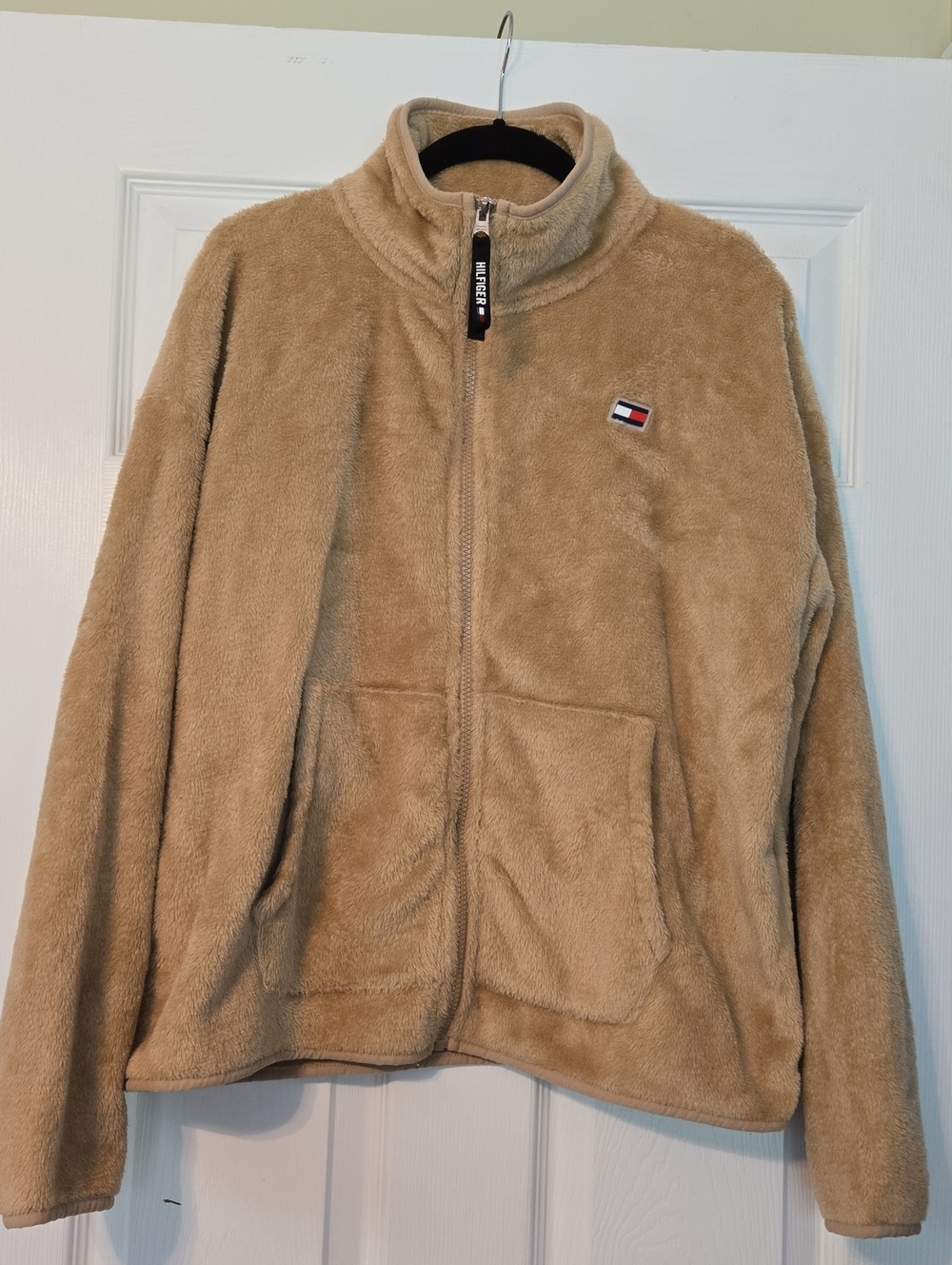 Tommy Hilfiger Plush Tan Full-Zip Jacket